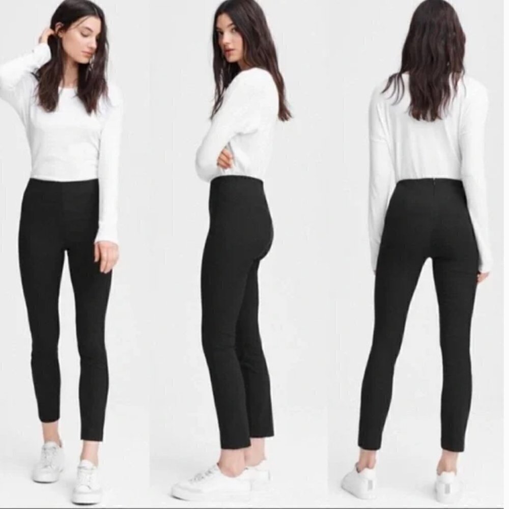 Rag & Bone Simone Slim Black Ankle Pants Stretch Cotton High Rise Size 2